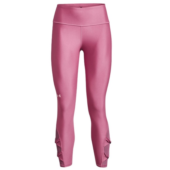 Under Armour Heat Gear Ankle Twist Pink Compression Leggings - Picture 1 of 14